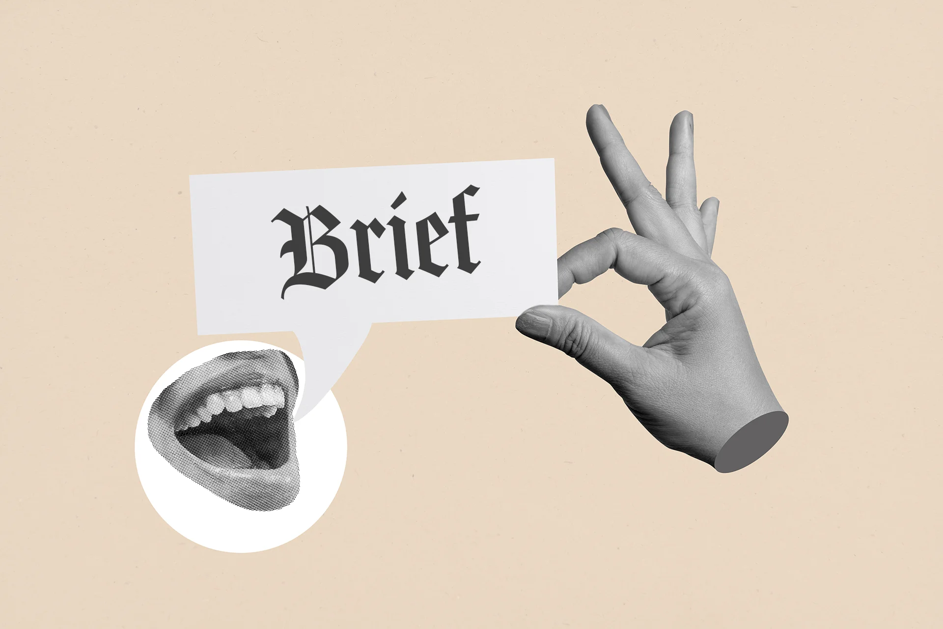 A minimalist digital workspace showing a strategic document outlining how to write a creative brief for an ecommerce web design build.