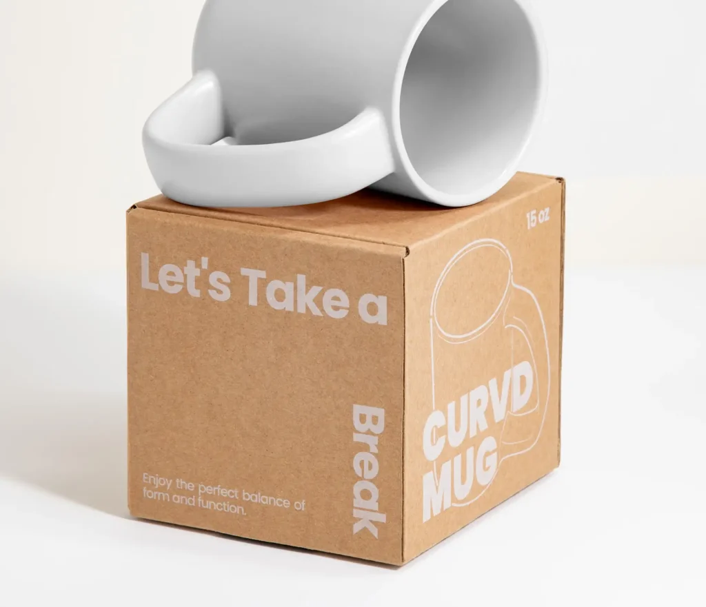 A minimalist and premium packaging design structure displaying aesthetic purity and precision interior casing.